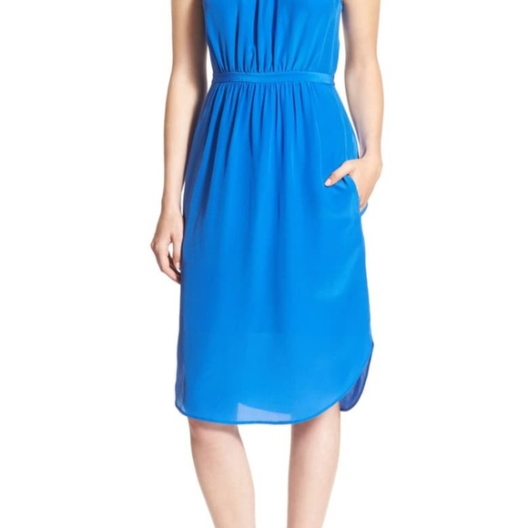 Madewell Tie Strap Silk Midi Dress - Picture 4 of 4